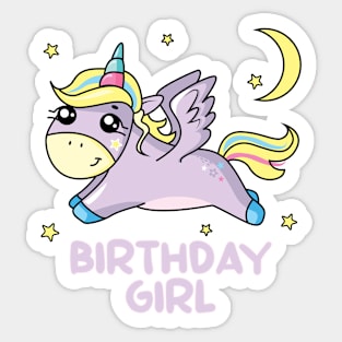 Unicorn Birthday Sticker